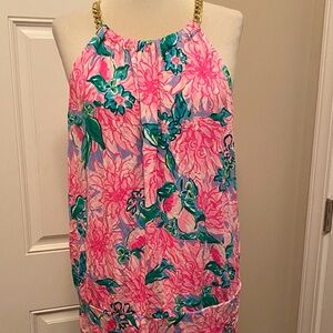 Lilly Pulitzer Pink and Green Floral Top Chain Strap